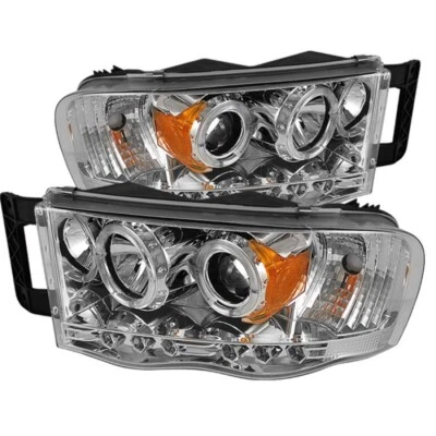 Spyder FITS Dodge Ram 1500 02-05/Ram 2500 projetor faróis LED halo cromado - Imagem 1 de 4