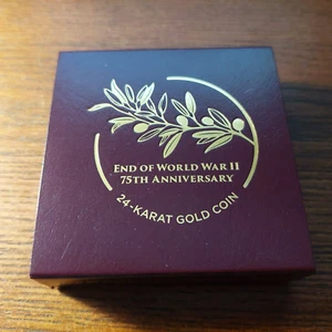 2020 End Of WW2 75th Anniversary - 24K Gold - Box & CoA - Picture 1 of 10