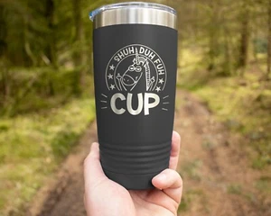 Vaso de café SHUH DUH FUH TAZA divertido vaso de viaje de acero inoxidable de 20 oz - negro - Imagen 1 de 9