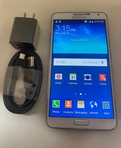 Samsung Galaxy Note 3 SM-N900V Verizon/GSM unlocked -Used white -Fair - Picture 1 of 8