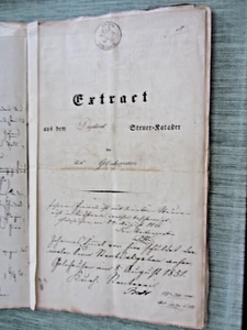 GELNHAUSEN : ab 1835 POTOKOLL 50 Seiten Immobilien, Steuerkataster, Kaufbrief - Bild 1 von 22
