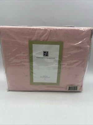 Juego de sábanas dobles Concierge Collection 3 piezas 100 % algodón 200 TC rosa rosa nuevo Foto 1 de 4