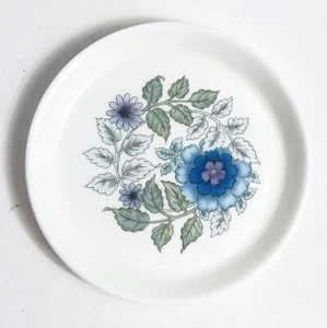 Wedgwood Bone China Coaster Butter Pat Clementine Pattern - Picture 1 of 4