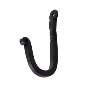 Renovators Supply Bathroom Hooks 3.5 in Black Wrought Iron Wall Mount Hooks - Picture 1 of 9