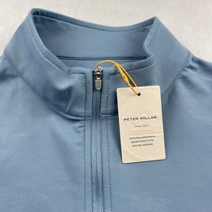 Peter Millar Crown Sport Perth Camo Quarter Zip Pullover Rainfall 2XL $135 - Picture 1 of 7