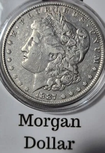 Silberdollar Morgan 1887 1 Dollar - Bild 1 von 2