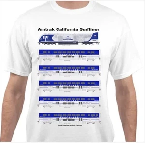 Maglietta Amtrak California Surfliner Railroad di Andy Fletcher - Foto 1 di 1