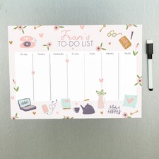 Personalised Magnetic To-Do List Wall Planner Whiteboard with Pen