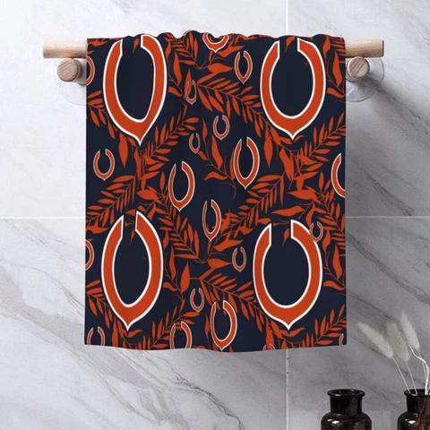 Chicago Bears Face Wash Cloth Print Towel Sheet Strong Water Absorption Cover