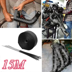 15m Titan Hitzeschutzband Auspuff Band bis 1400° Hitzeschutz Heat Wrap Krümmer - Bild 1 von 11
