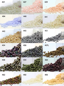 Miyuki Round Rocailles 11/0 Seed Beads - 20grs Bag Various colors - PS37 - Picture 1 of 19