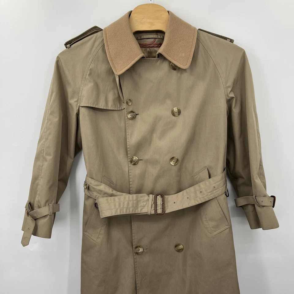 Brooks Brothers Men's 40 Reg Poplin Wool Lined Detective Duster Trench Coat - Image 1 of 4