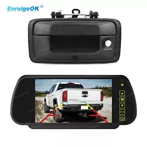 Tailgate Handle Backup Camera For 2015-2020 Chevy Colorado GMC Canyon+7" Monitor - Picture 1 of 16