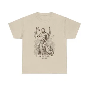 Jupiter Zeus Unisex Graphic T-Shirt Greek Gods Mythology Roman God Goddess Shirt - Picture 1 of 29