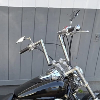 1" Ape Hanger Handlebar 10-1/2" Rise Drag Z-Bar for Harley Sportster XL Softail - Image 1 of 4
