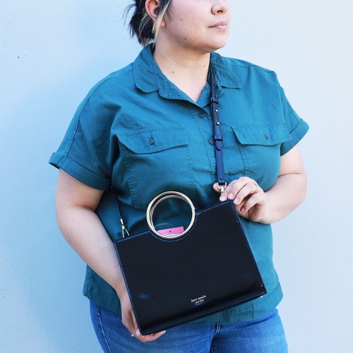 Borsa bracciale Kate Spade Sam nuova con etichetta nera brevettata