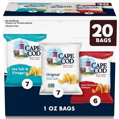 Cape Cod Potato Chips Variety Pack, 1 Oz, (Pack of 20) - Image 1 of 4