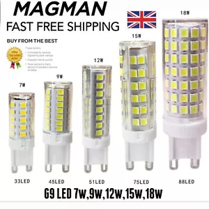 G9 LED 7W,9W,12W,15W,18W Light Bulb WARM WHITE REPLACE HALOGEN BULBS A RATED  - Picture 1 of 1