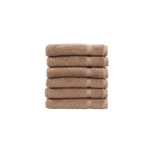Linum Home Textiles 100% Turkish Cotton Denzi Washcloths Set of 6 Brown - Picture 1 of 3