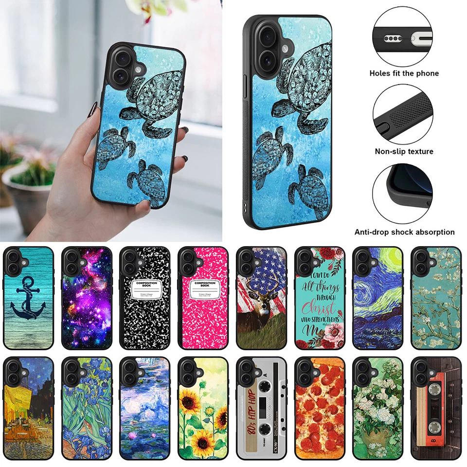 Capa traseira rígida fina de borracha macia para Apple iPhone 16 Plus 6,7" 2024 - Imagem 1 de 1