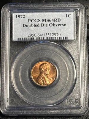 1972 Lincoln Memorial Cent PCGS MS-64 RD Doubled Die Obverse - Image 1 of 2