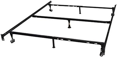 Marco de cama ajustable de metal tamaño queen de 7 patas marca King con centro  Foto 1 de 4