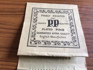 P.P. FINELY POINTED AND HEAVILY ELECTRO PLATED PINS Pin Sheet ENGLISH - Picture 1 of 3