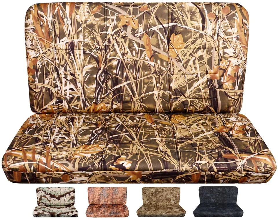 Rear bench seat covers Fits 1999 to 2007 Ford F450 Super Duty truck camouflage - Image 1 of 1