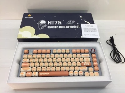 LEDOG Hi75 Custom 75% Wired Mechanical Keyboard Kit - Retro Orange/Beige Keycaps - Image 1 of 3