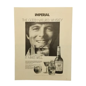 1972 Imperial Blended Whiskey Vintage Print Ad Good Nature It Mixes Well - Picture 1 of 2