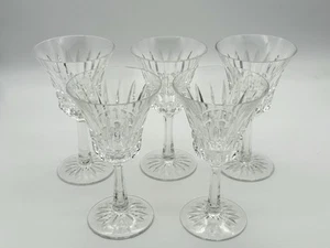 Set of 5 Crystal Wine Glasses 6" Tall - Picture 1 of 7