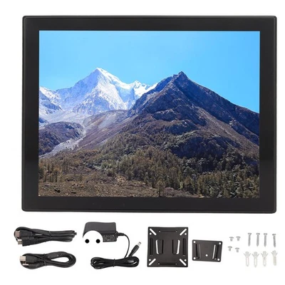 (100-240V EU Plug)8 Inch Touchscreen Monitor 4:3 Wall Mounted 10 Point - Image 1 of 4