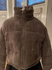 Seven For All Mankind Y2K Jacket Coat Sweater Women Jacket Brown Short Boho K2Y - Picture 1 of 7