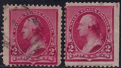 220a & 220c - Cap on left "2" & Cap on both "2"s Cat $47.50 - Image 1 of 2