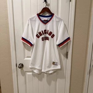 Mitchell & Ness Chicago Cubs Mesh Jersey Men’s Large White - Picture 1 of 10