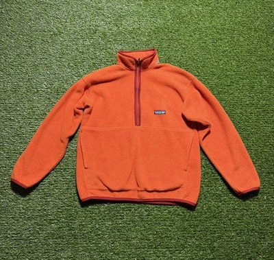 Sudadera Patagonia Synchilla Niños L Naranja Polar Media Cremallera Cuello Rojo Foto 1 de 4