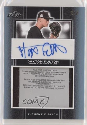 2019 Leaf Perfect Game National Showcase Platinum /3 Dax Fulton Patch Auto - Image 1 of 2