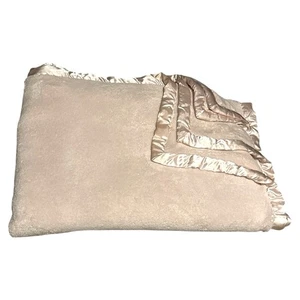 Simply Shabby Chic Plush Pink 2-PLY Blanket Satin Trimmed 90 x 60 FULL QUEEN - Picture 1 of 4