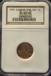 1995 DDO Lincoln Memorial Penny 1c Coin NGC Certified MS67 RD Philadelphia Mint - Picture 1 of 2