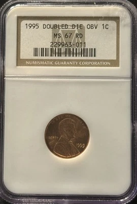 1995 DDO Lincoln Memorial Penny 1c Coin NGC Certified MS67 RD Philadelphia Mint - Image 1 of 2