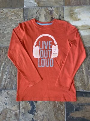 Niños 7 8 Medium Life is Good Live Out Auriculares Fuertes Manga L Camisa Trituradora $32 Foto 1 de 4