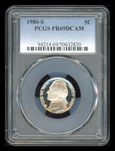 1980 S Jefferson Nickel PCGS PR69 DCAM - Picture 1 of 2