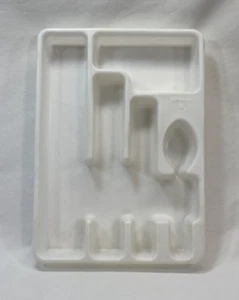 Vintage Rubbermaid 2921 Silverware Tray Utensil Drawer Organizer White - Picture 1 of 2