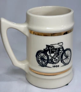 Vtg 75th Anniversary HARLEY DAVIDSON Model 1 Beer Stein by Buntingware 1903-1978 - Picture 1 of 5