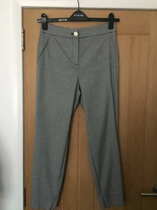 NEU OHNE ETIKETT "ET VOUS" SCHWARZ/WEISS KLEINE KARIERTE ANKLE GRAZER - GRÖSSE 10 - Bild 1 von 7