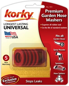 Korky 901BP Garden Hose Washers, Red - Picture 1 of 12