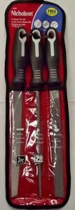 Nicholson 22018HN 8" Deluxe File Set 3-Piece With Handles - Picture 1 of 1