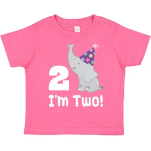 Inktastic Happy 2nd Birthday Zoo Elephant Toddler T-Shirt Two 2 Year Old Im Cute - Picture 1 of 10