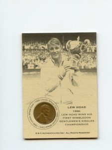 #LK.1520 LEW HOAD 1956 Lincoln Penny Insert Trade Card RARE