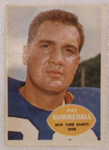 Collectible 1960 Topps Pat Summerall Football Trading Card (#77) - Picture 1 of 2